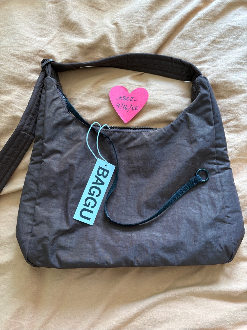 BNWT Coffee Baggu Nylon Shoulder Bag